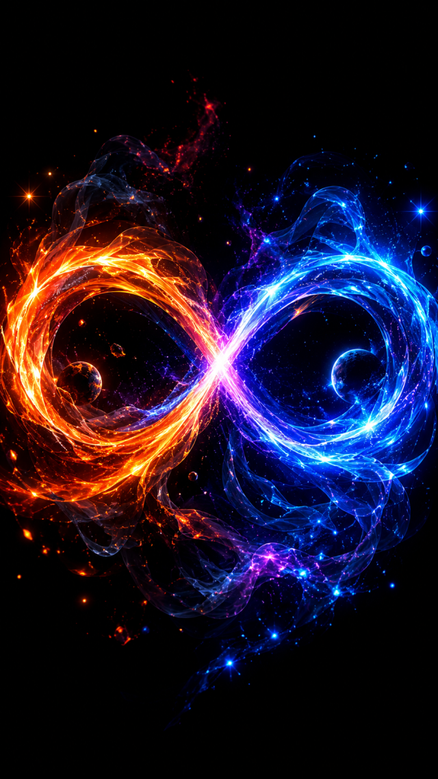 Fire and Ice Infinity Heart