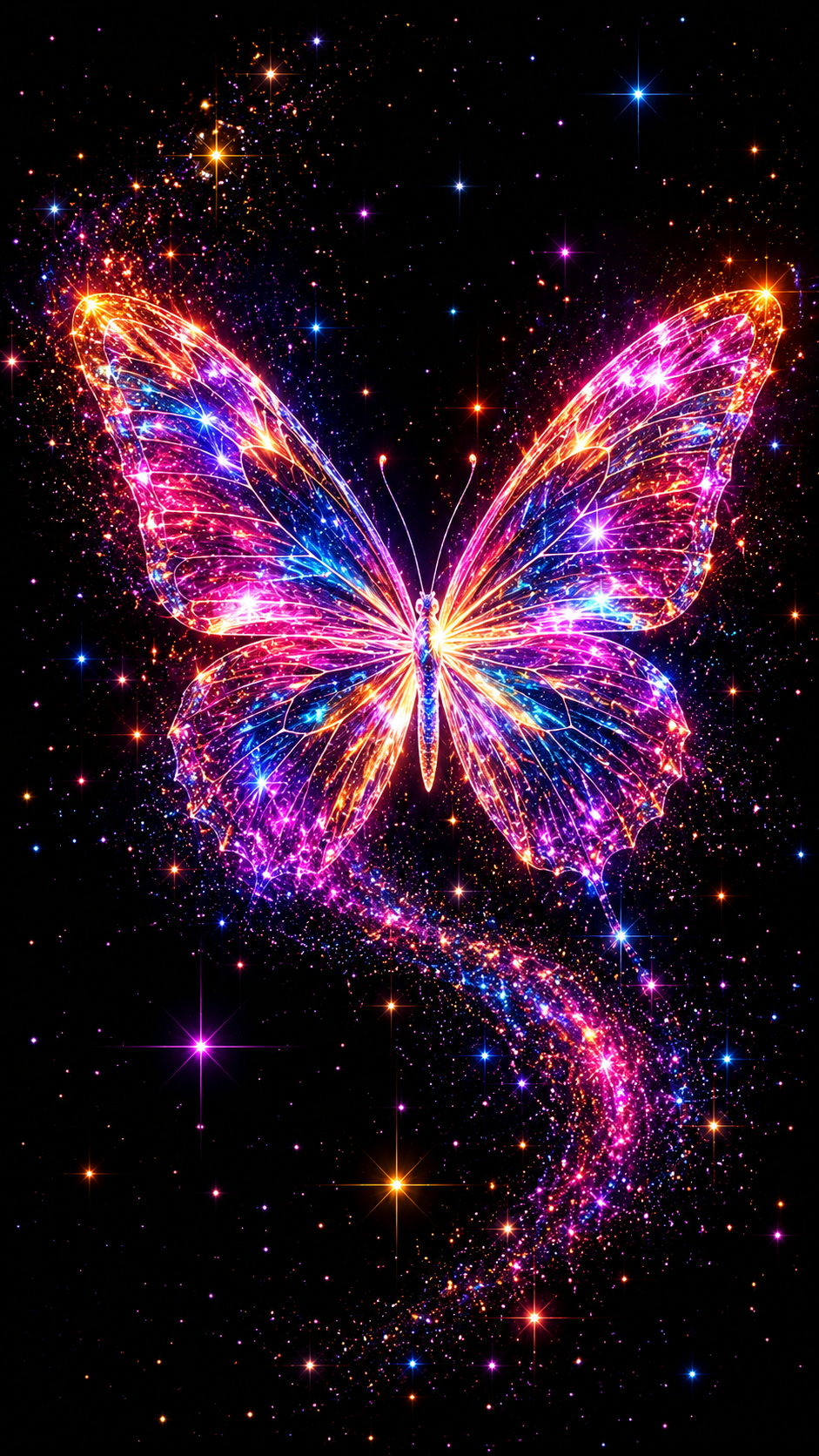 Rainbow Cosmic Butterfly