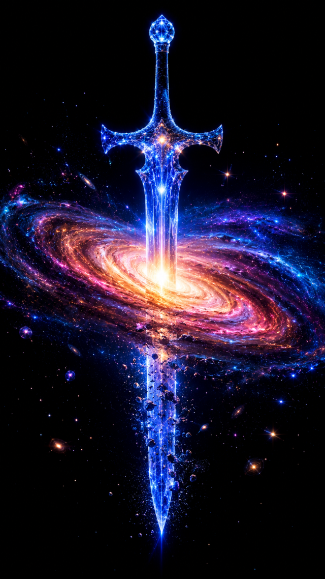 Sword Piercing a Galaxy