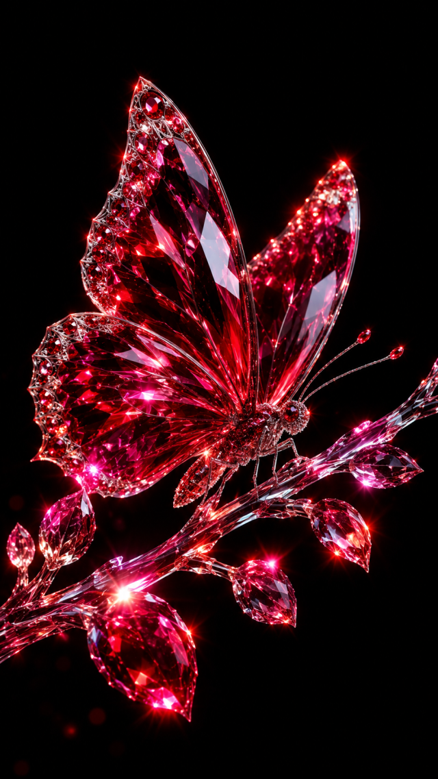 Red Crystal Butterfly