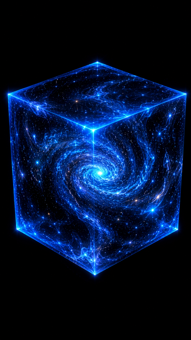 Glowing Galaxy Cube