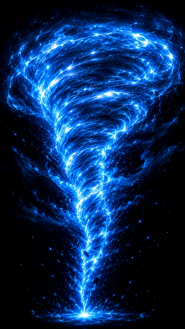 Glowing Blue Tornado