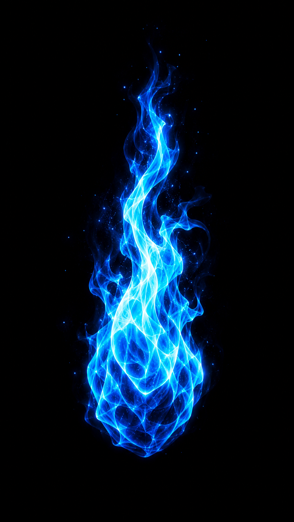 Blue Flame in the Darkness