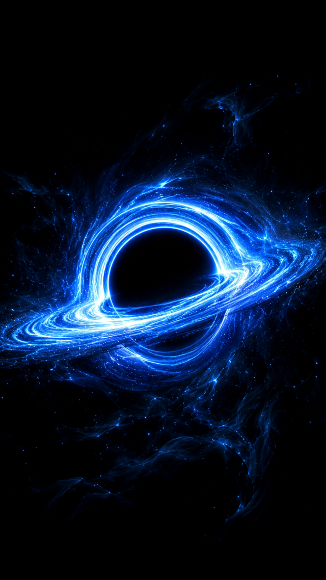 Black Hole Ring with Blue Light