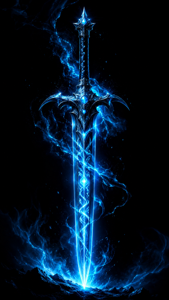 Glowing Blue Sword
