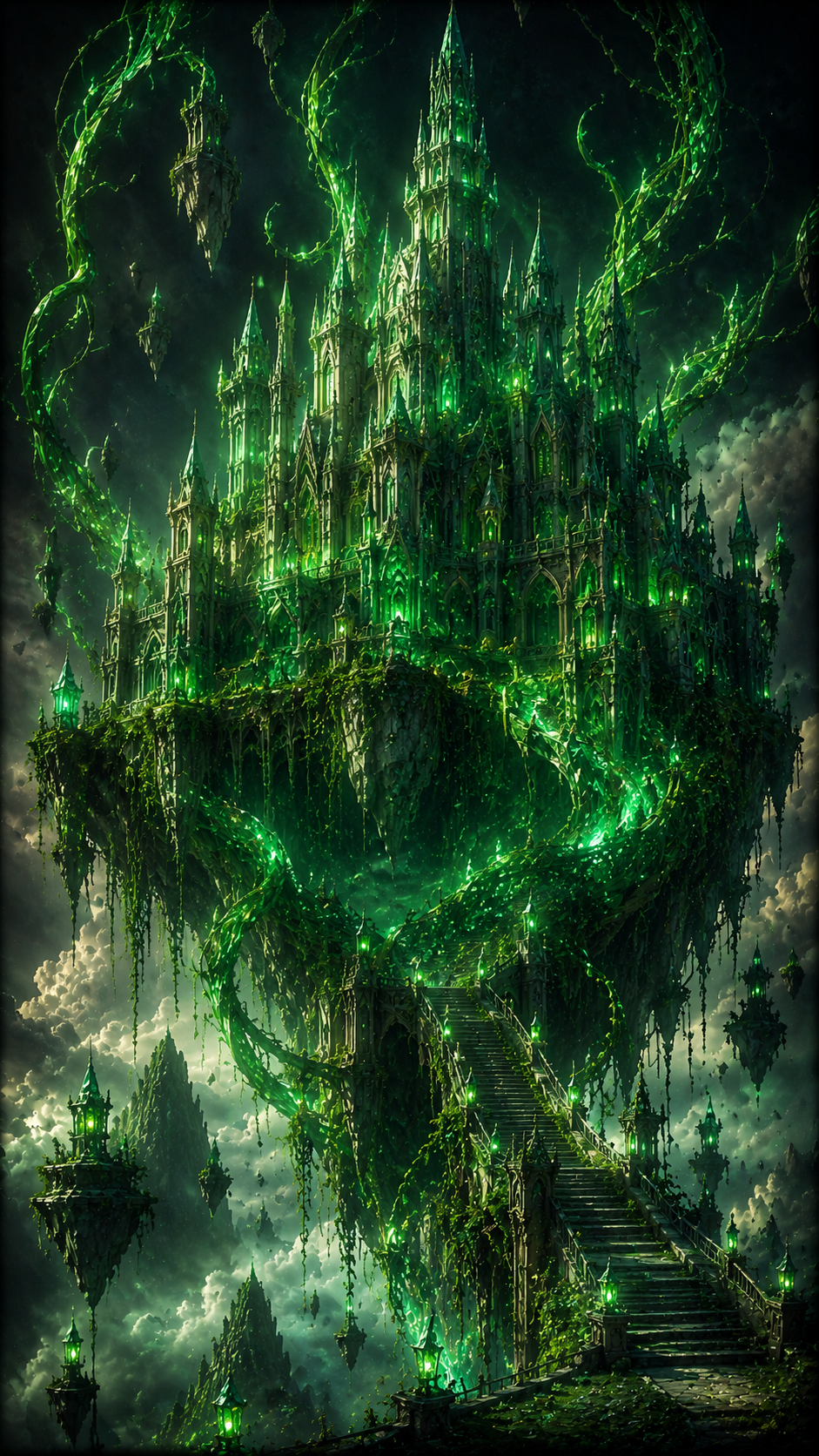 Green Spectral Castle Cliffs
