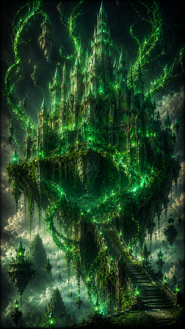 Green Spectral Castle Cliffs