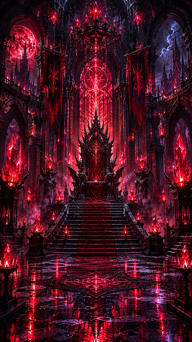 Red Gothic Throne Room