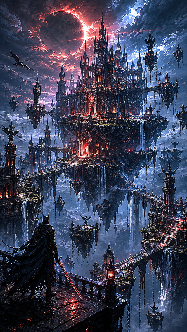 Floating Castle under Eclipse