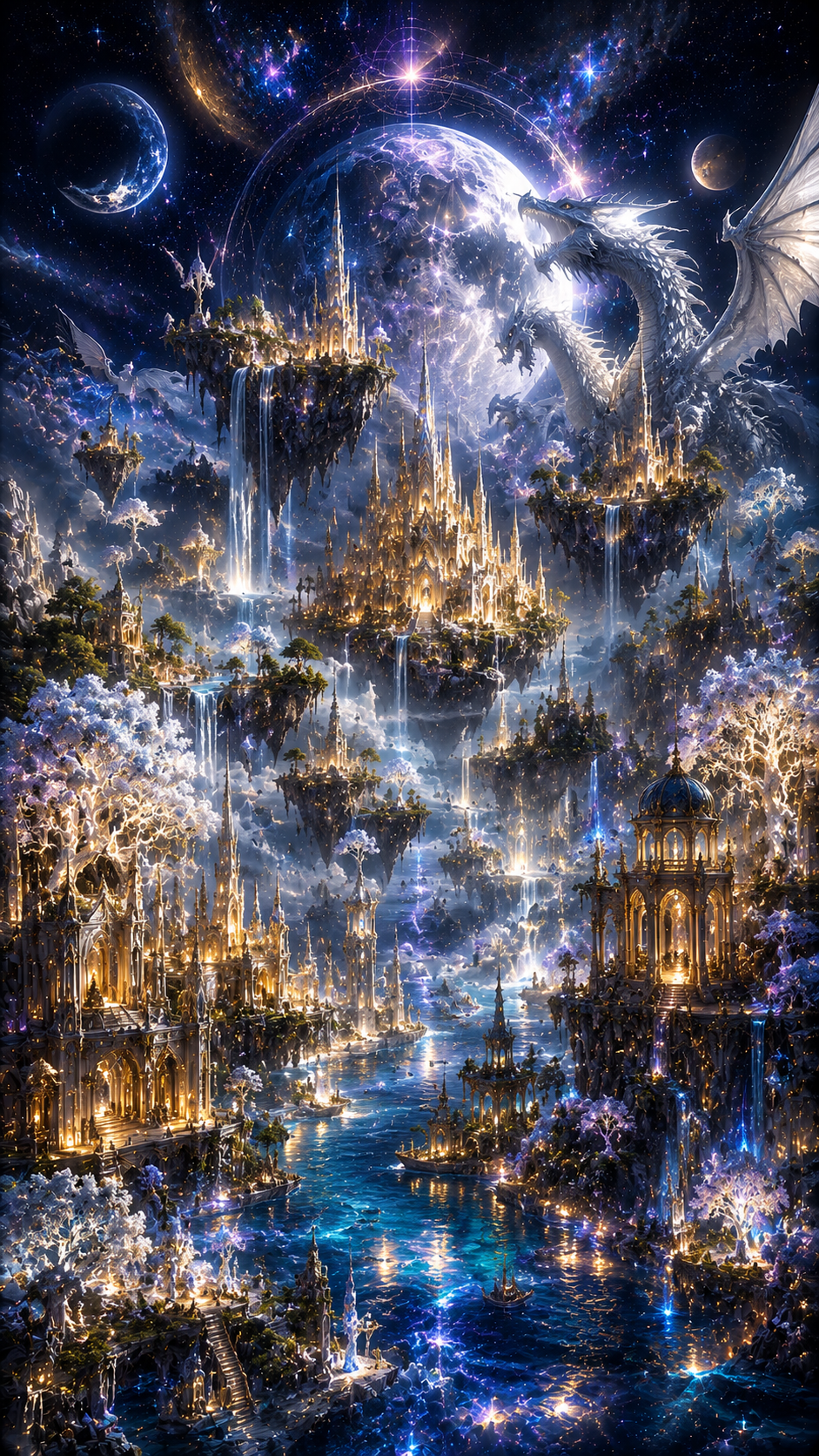Golden Floating Sky City