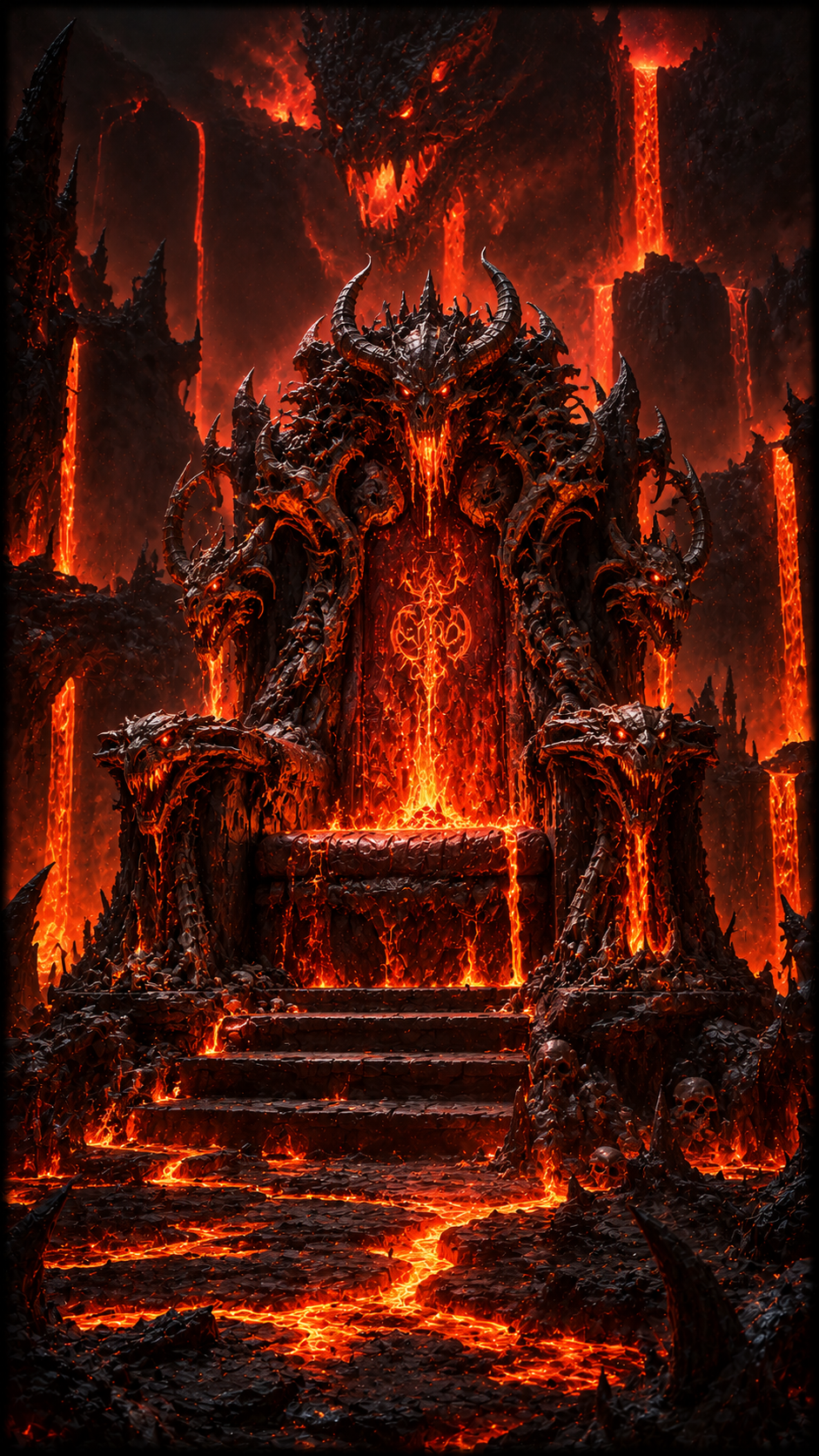 Lava Throne with Horned Armor