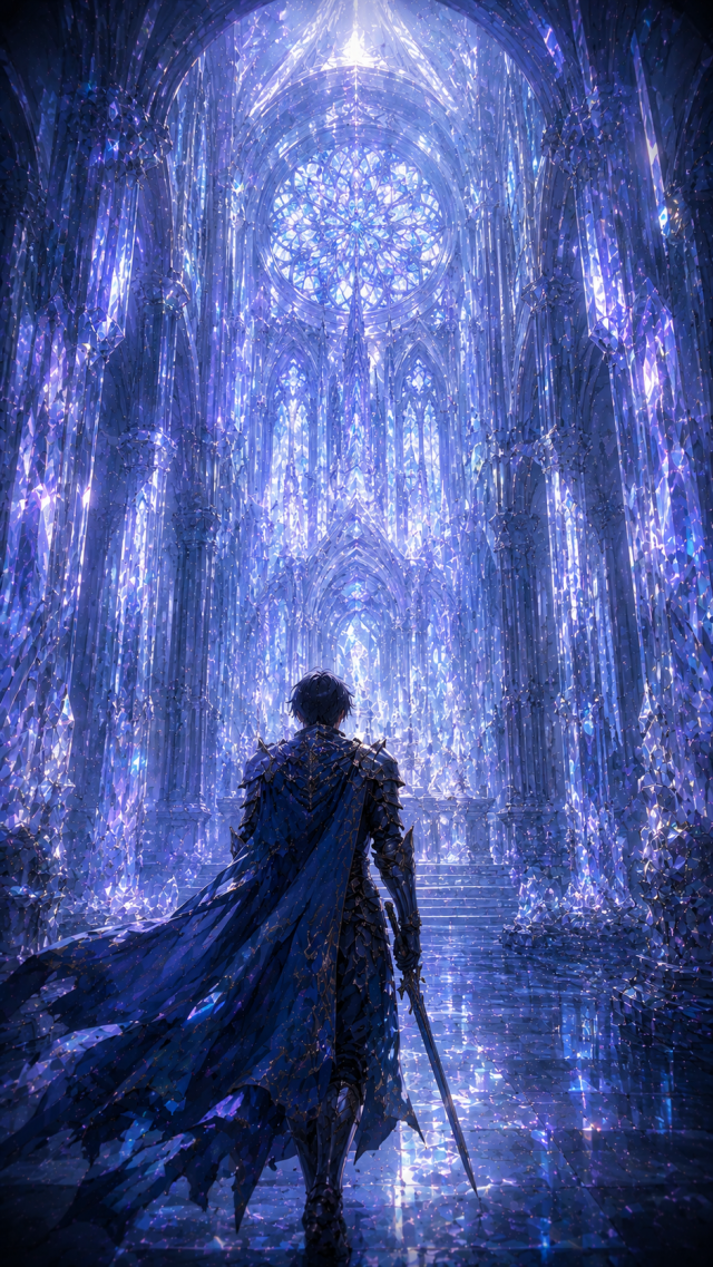 Boy in A Blue Cathedral Forest Hall