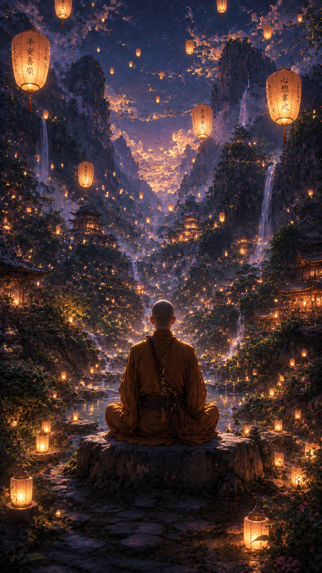 Traveler in A Lantern Valley