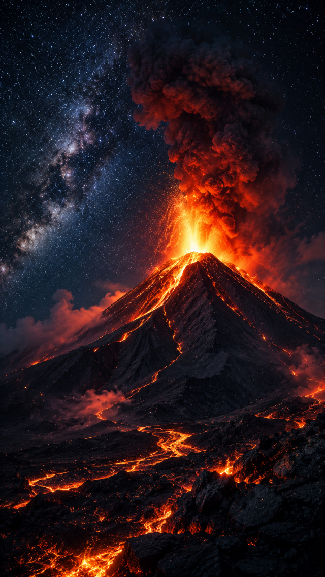 Volcano Beneath the Milky Way
