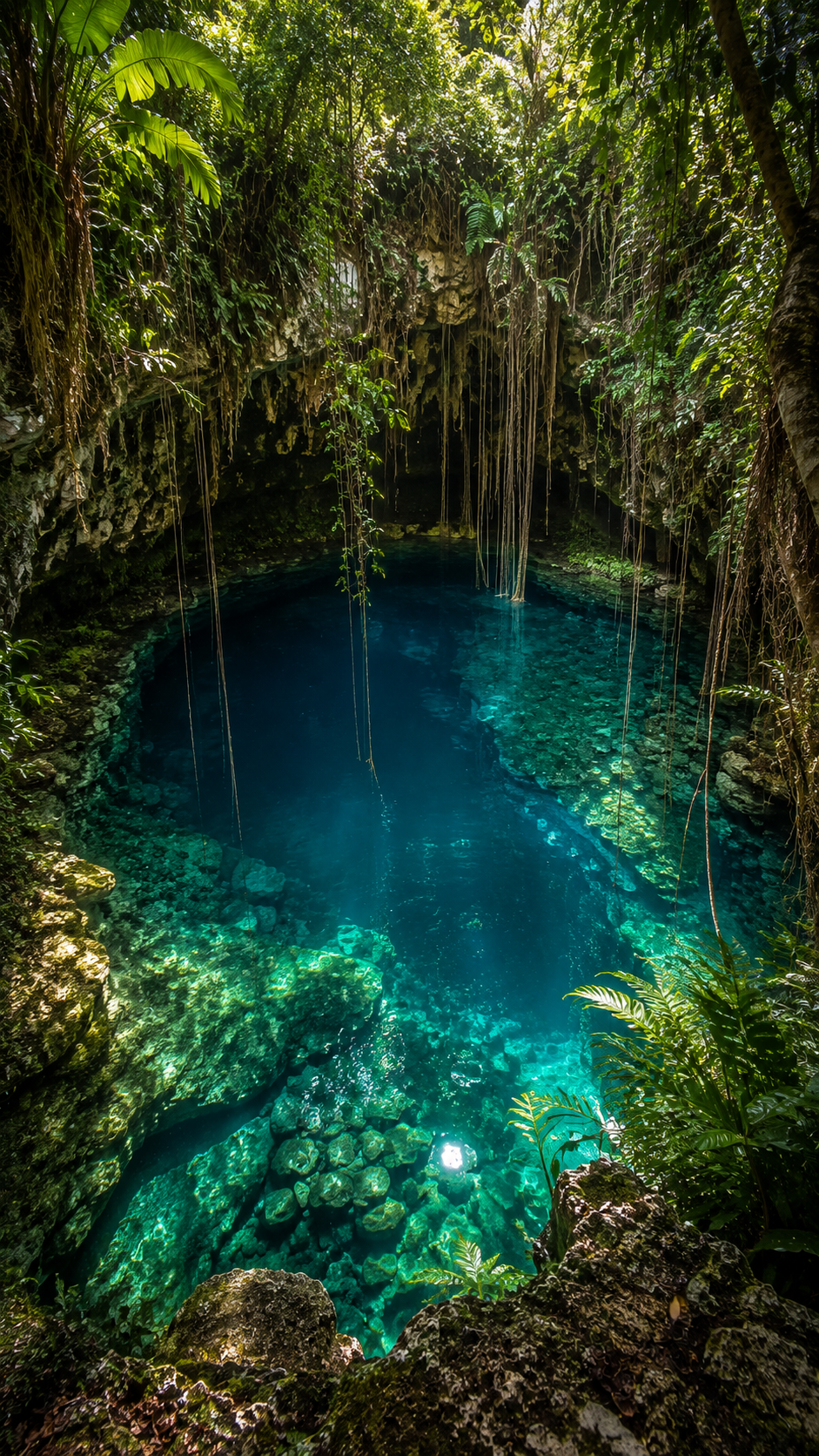 River Canyon with Emerald Water