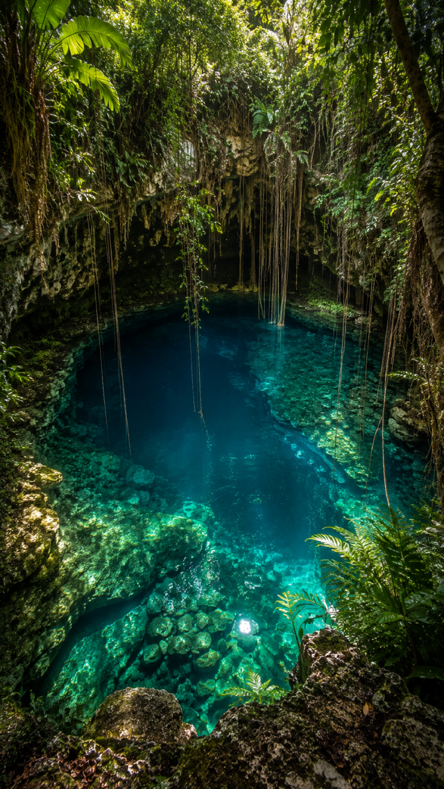 River Canyon with Emerald Water