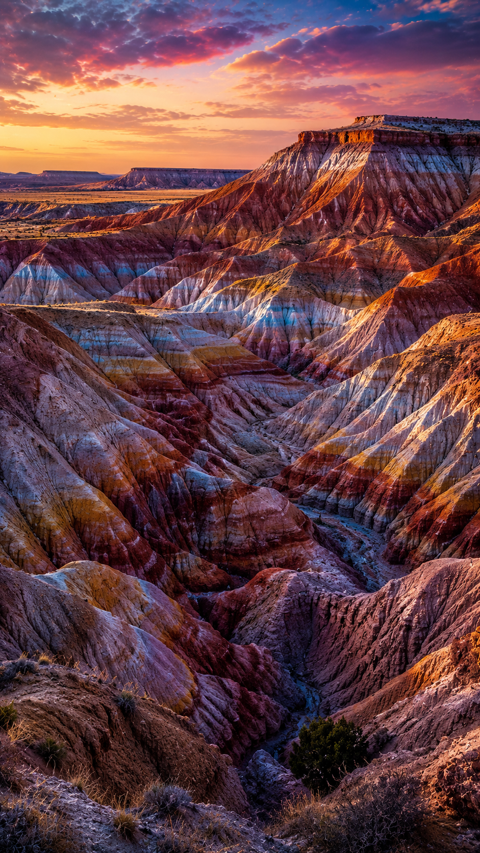 Desert Oasis at Sunset