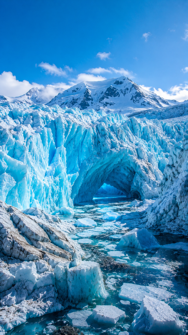 Moonlit Arctic Ice Field