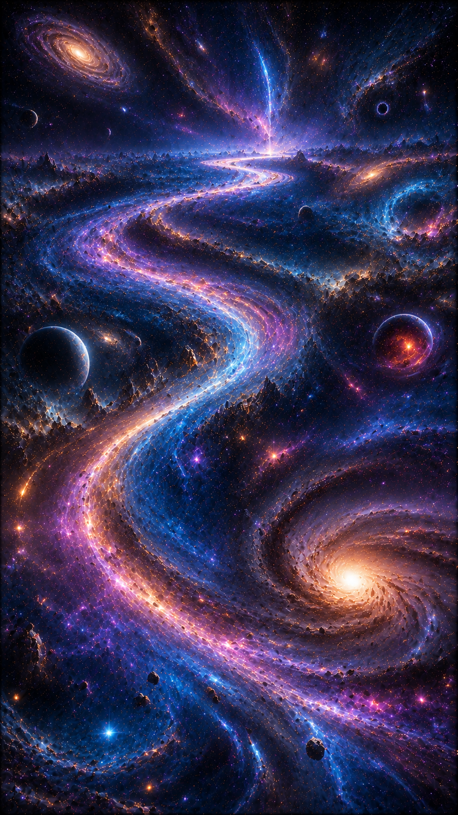 River of Galaxies through Deep Space