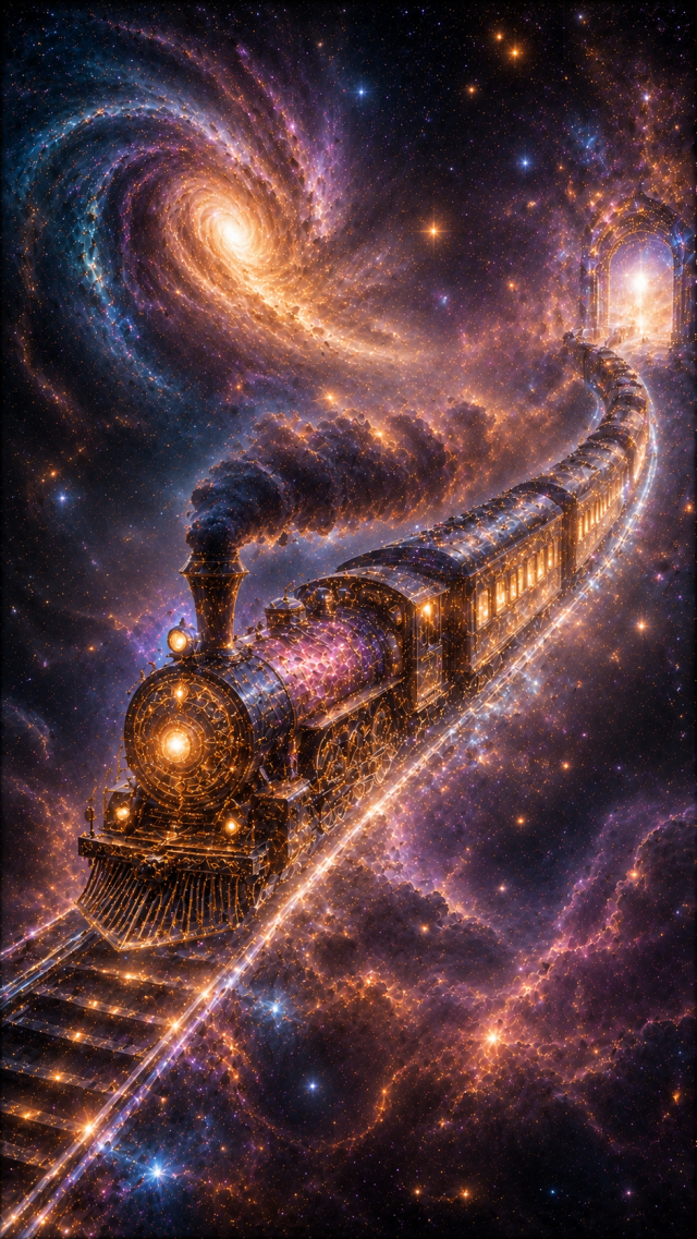 Cosmic Train Riding Galaxy Tracks