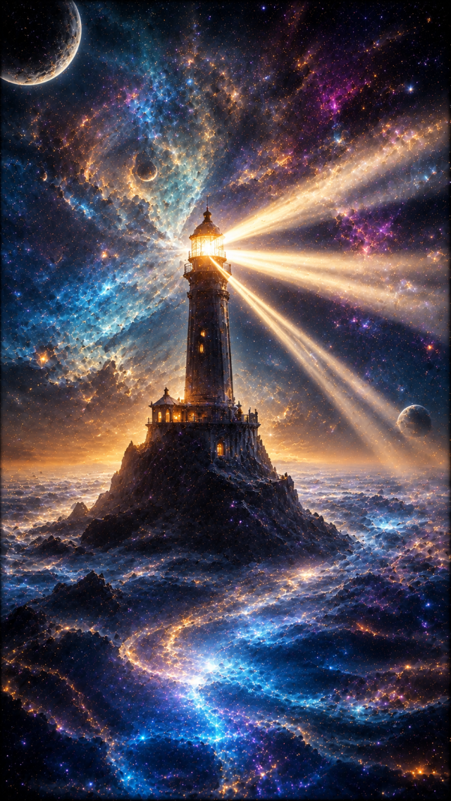 Lighthouse Beaming into the Cosmos
