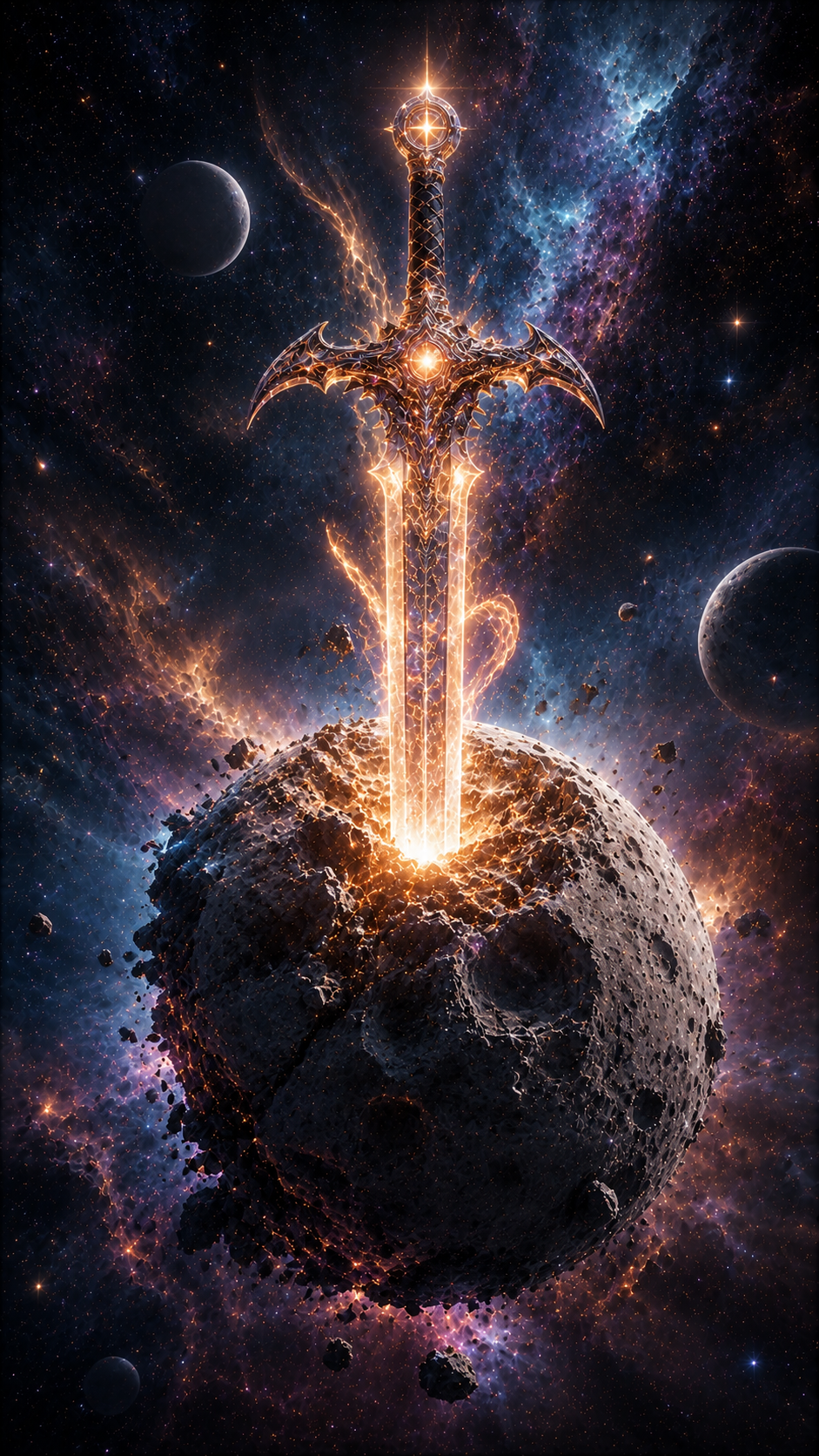 Sword Planted in Asteroid World