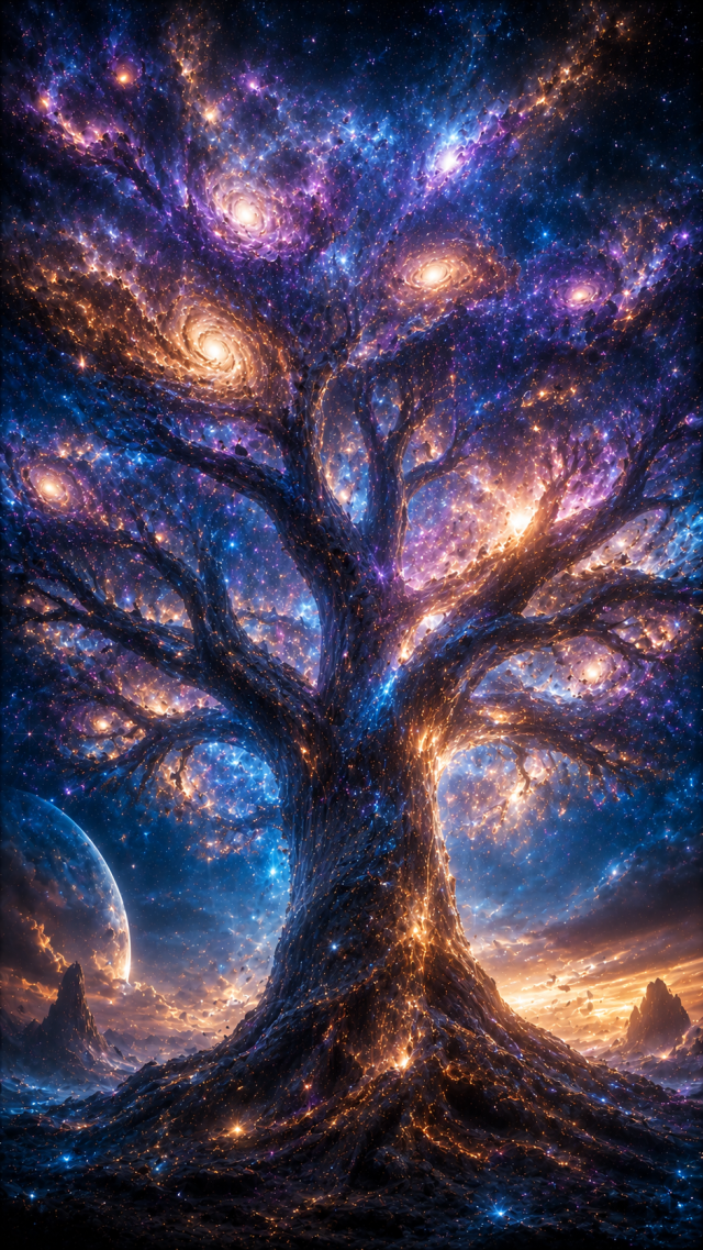 Cosmic Tree with Galaxies in Branches
