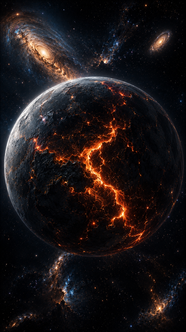 Lava Cracked Planet