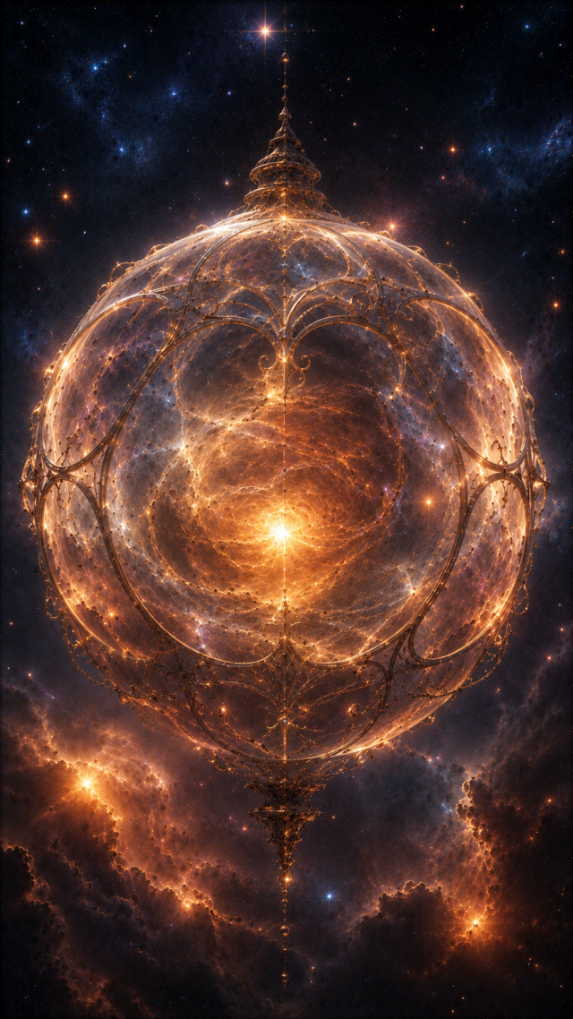 Golden Celestial Compass Orb