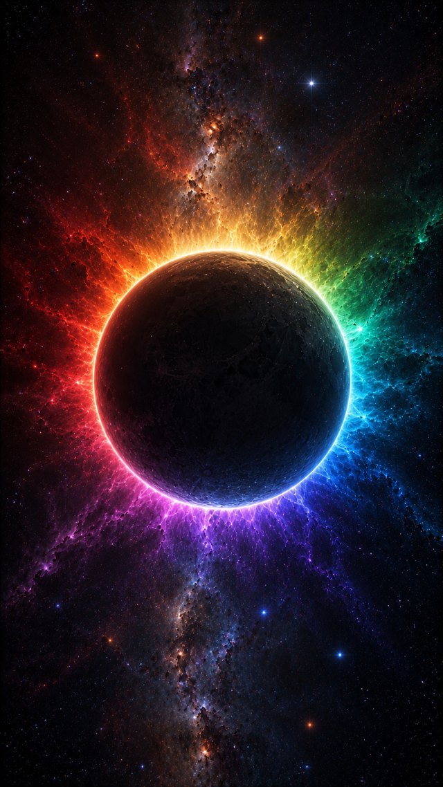 Rainbow Eclipse Planet