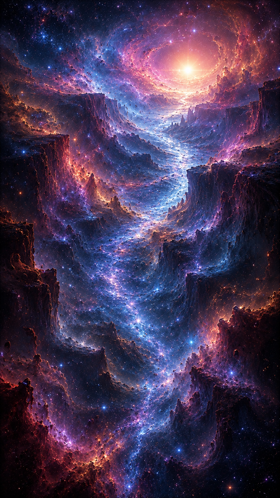 Purple Nebula Cliff Canyon