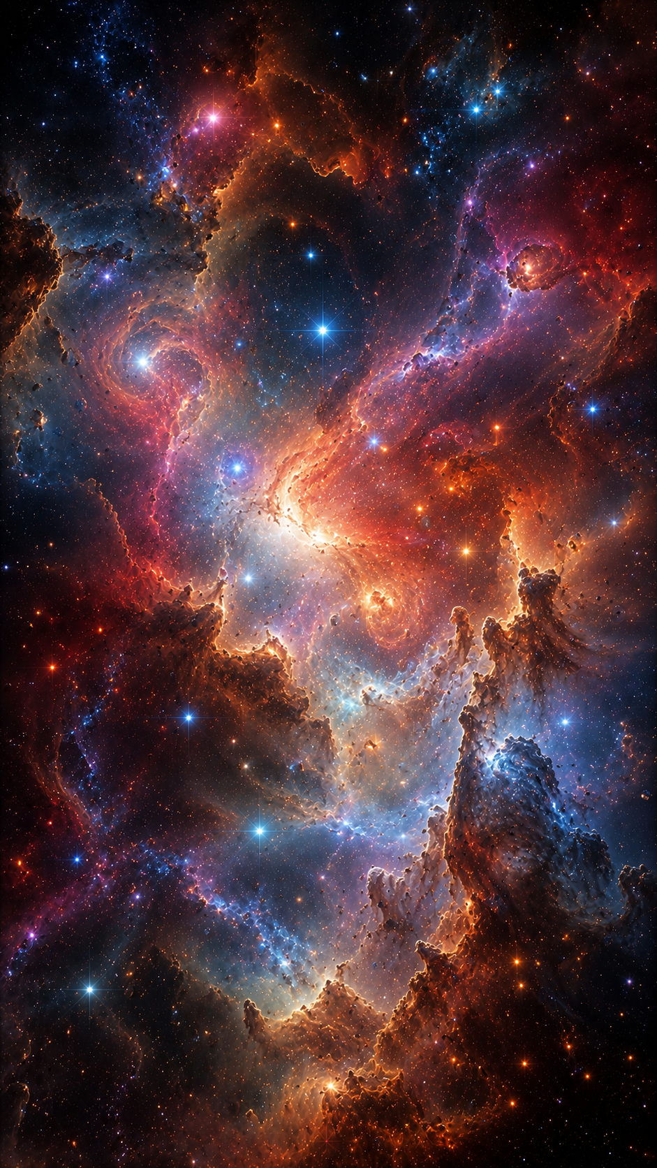 Red Blue Nebula Cloud