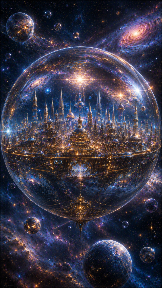 Glass City Sphere in Space