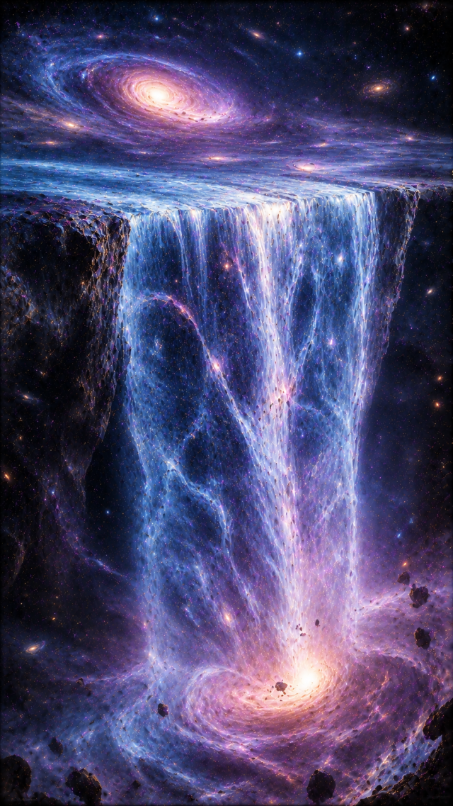 Cosmic Waterfall into Black Hole