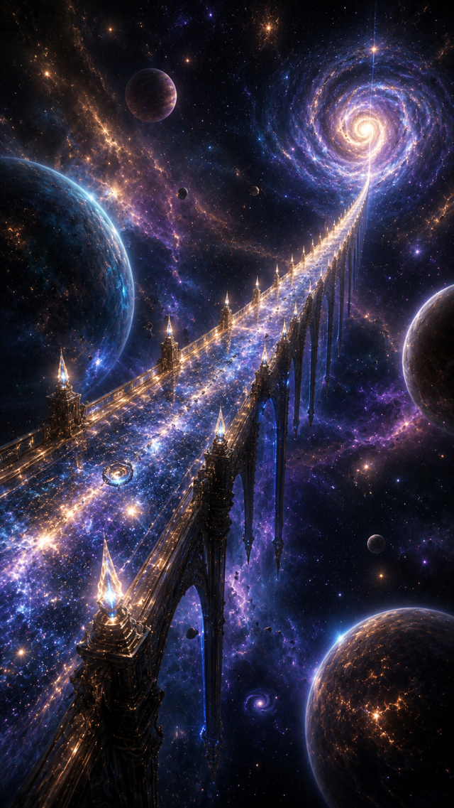 Golden Bridge to Spiral Galaxy