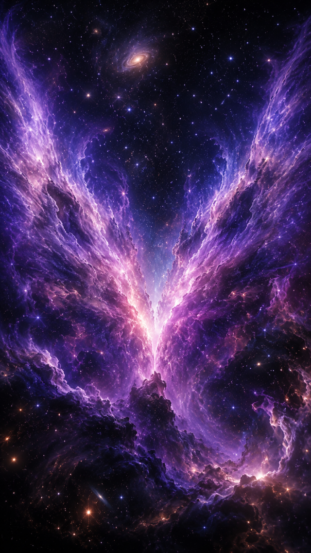 Purple Wing Shaped Nebula