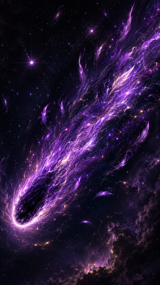 Purple Comet over Stars