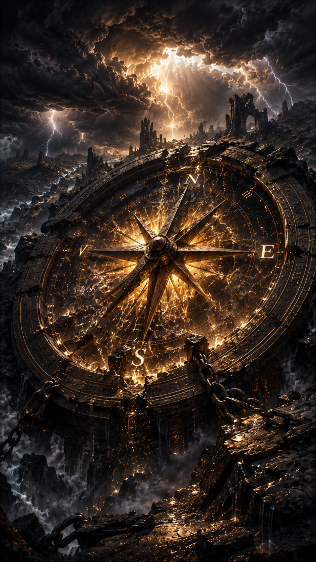 Golden Compass in Storm Ruins