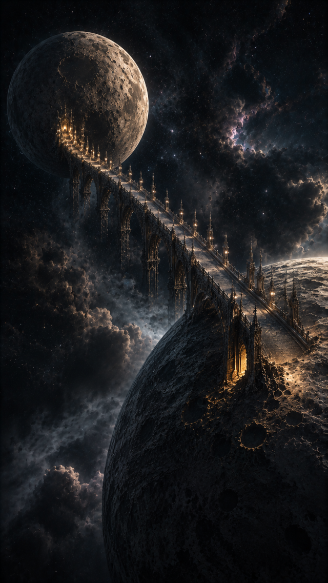 Moon Bridge Across A Broken Planet