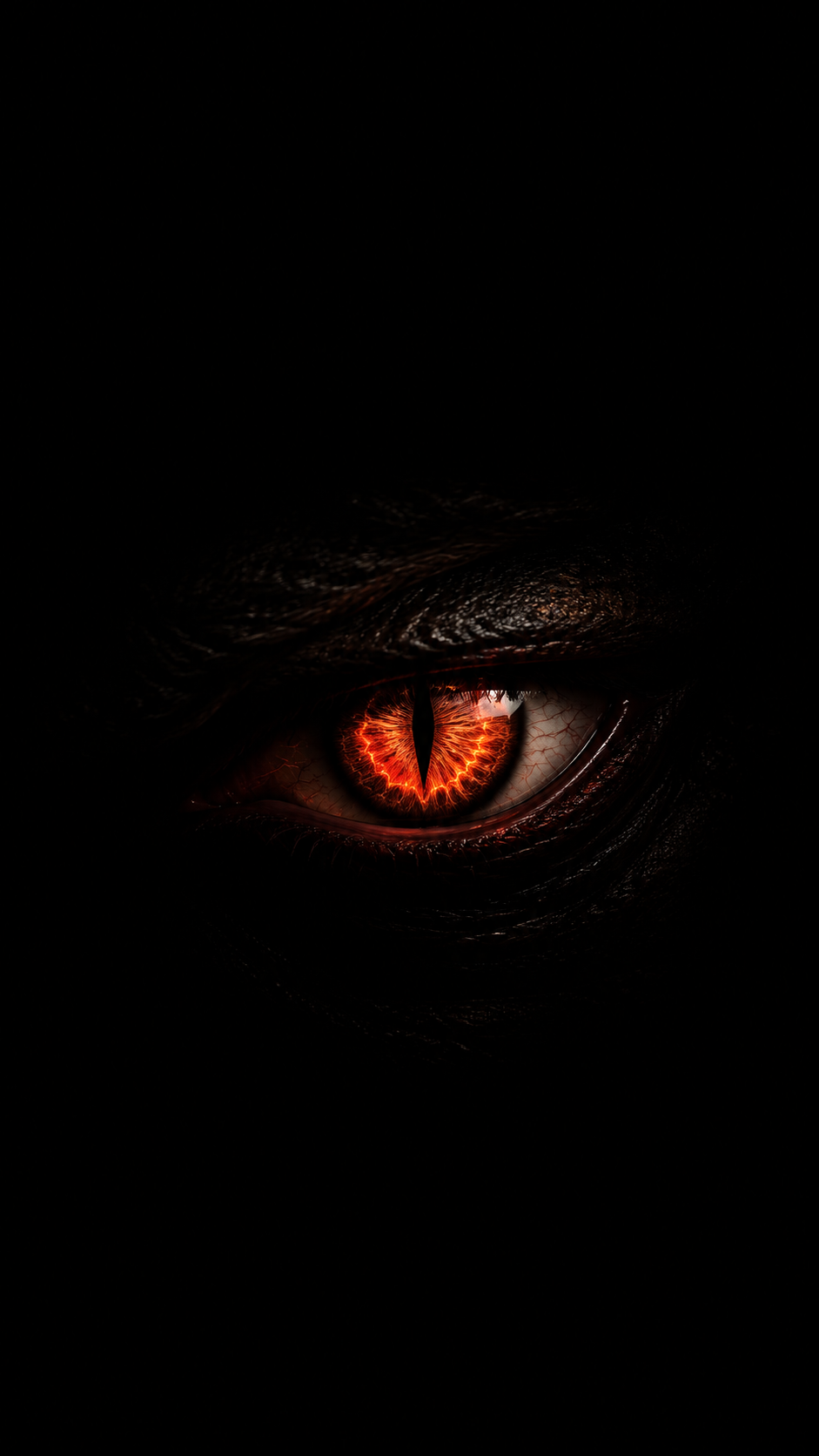 Red Dragon Eye in Darkness