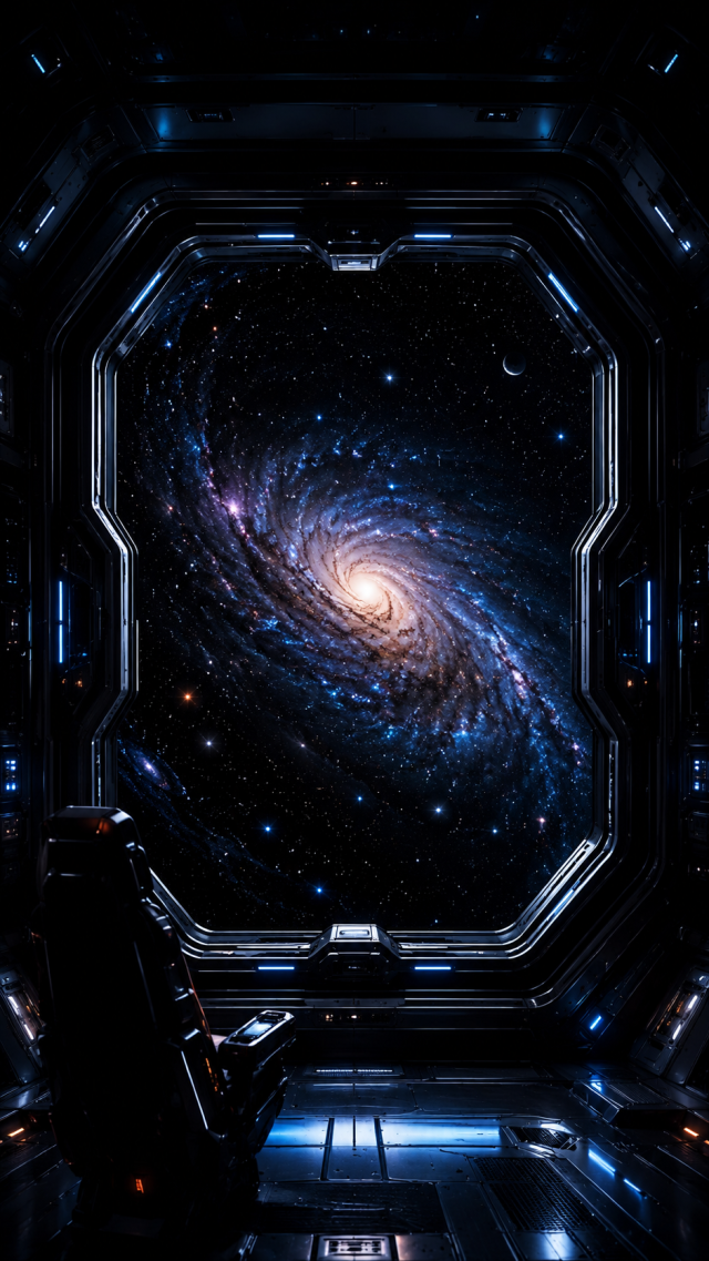 Galaxy Portal in Dark Frame