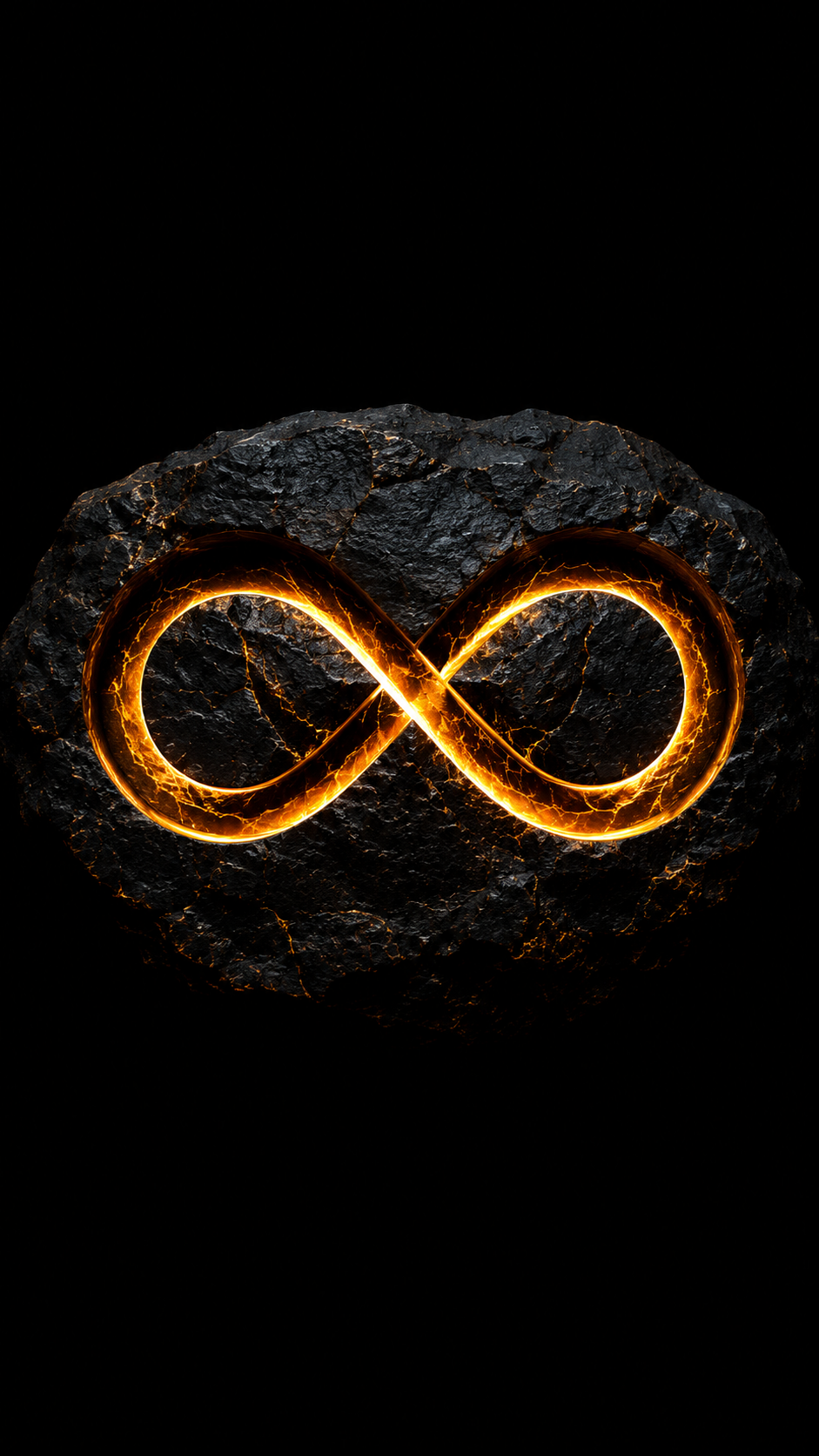 Gold Infinity Symbol On Stone