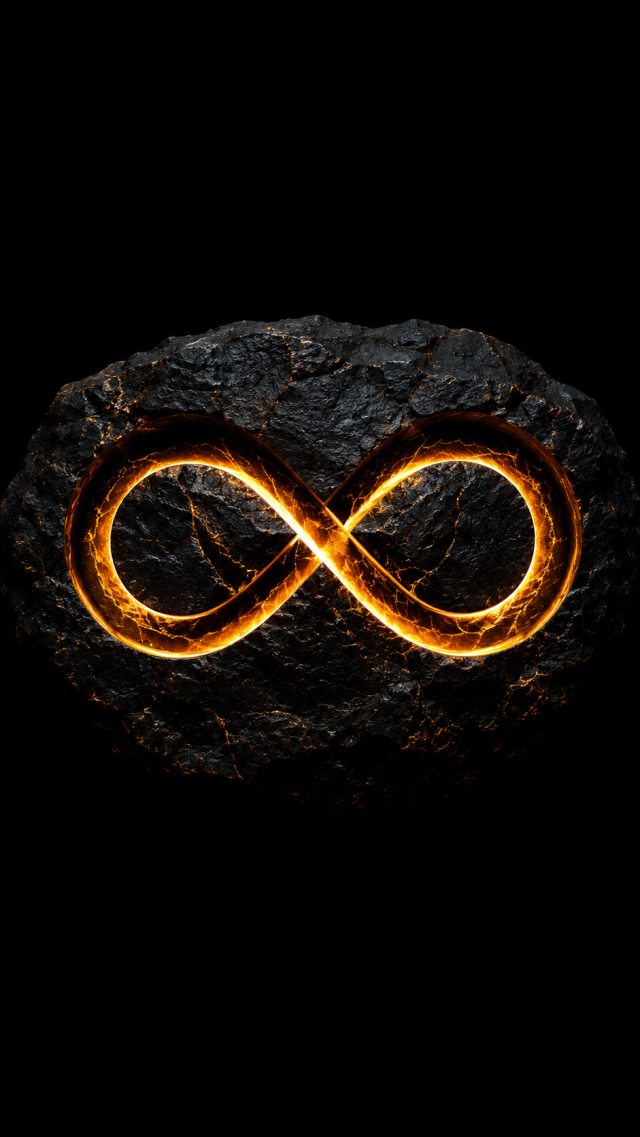 Gold Infinity Symbol On Stone
