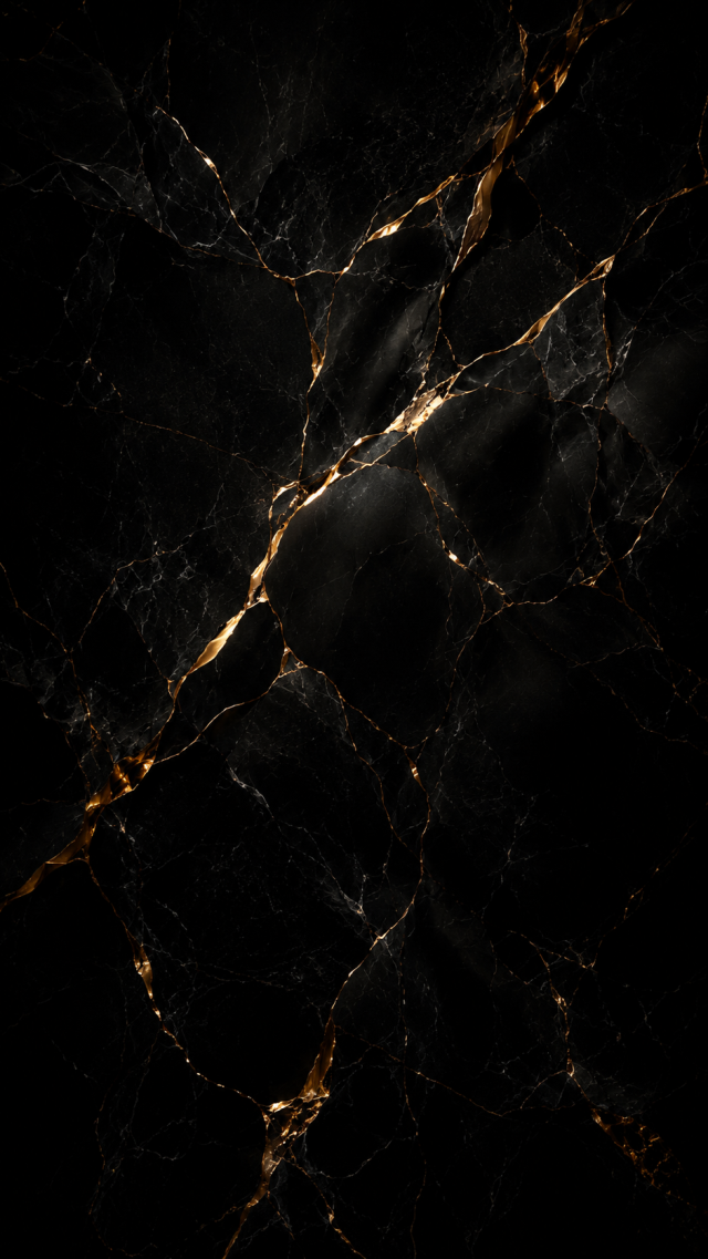 Black Marble with Gold Cracks