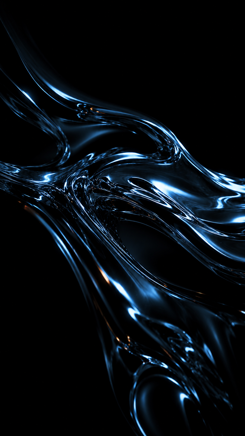 Blue Liquid Chrome Waves