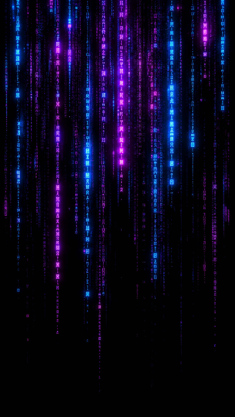 Purple and Blue Digital Light Rain