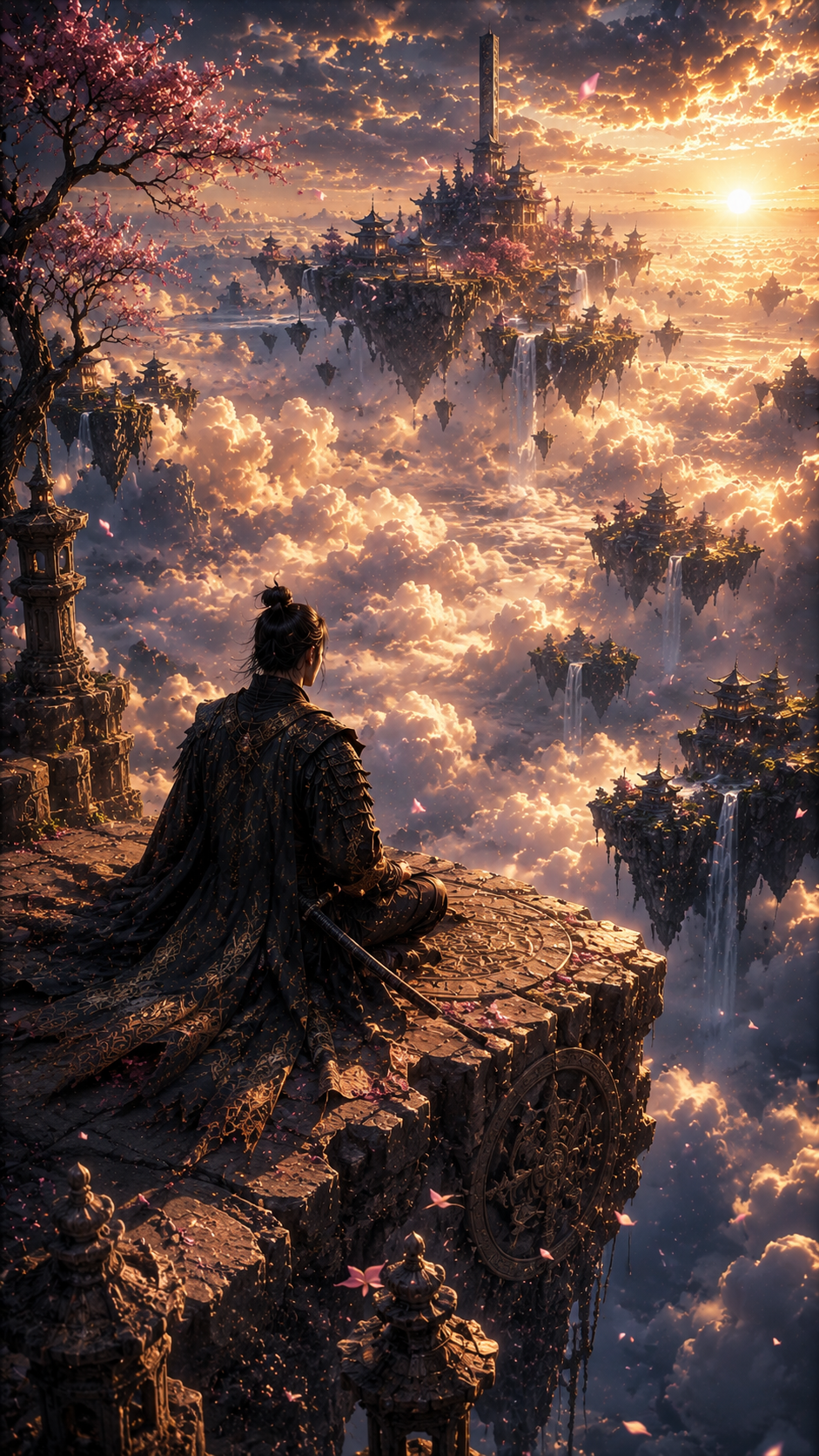 Samurai Meditating above Cloud City