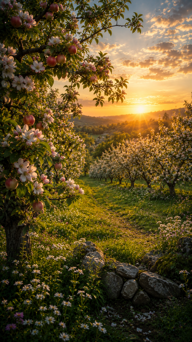 Orchard at Sunset