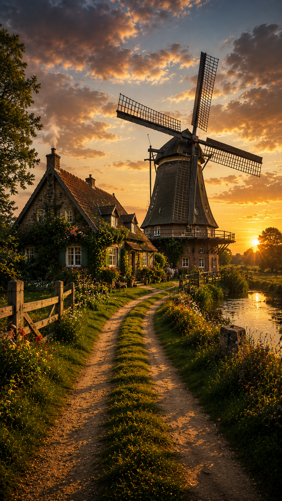 Windmill Cottage Sunset