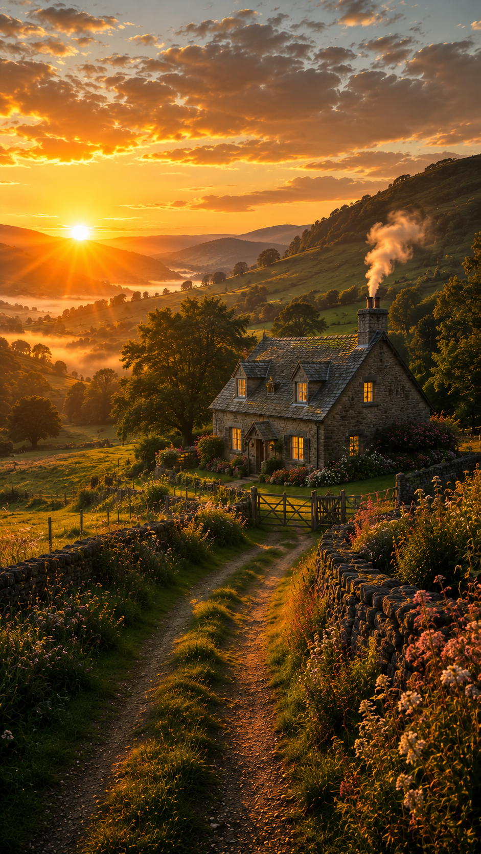 Cottage Valley Sunset